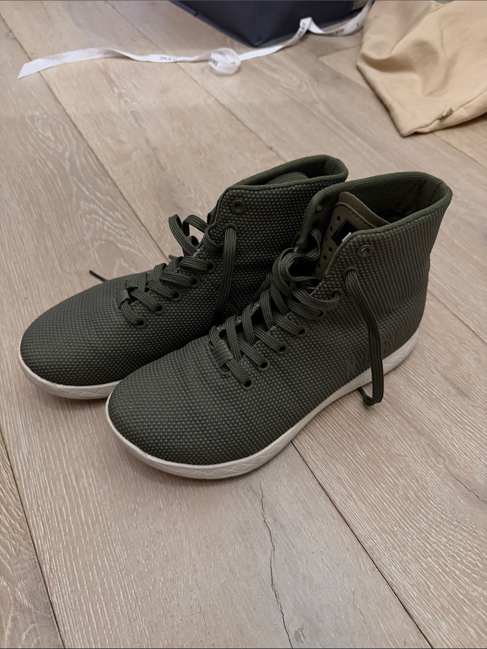 Olive High-Top Casual Training Sneakers